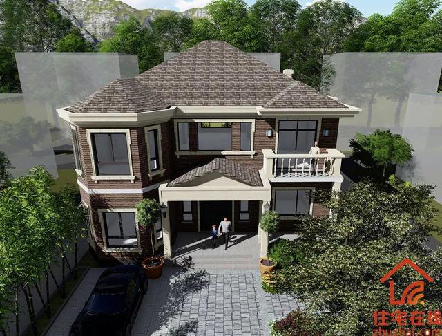 4套帶小院子的農村住宅戶型圖，2款傳統(tǒng)，2款時尚