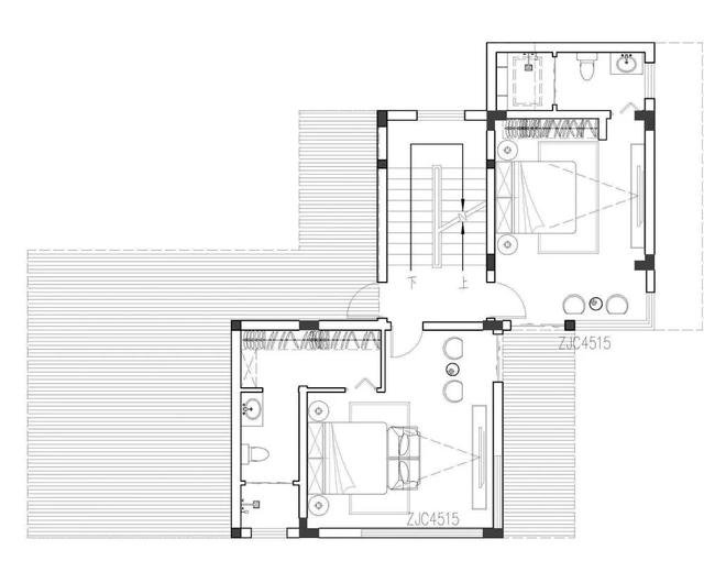 4套帶小院子的農村住宅戶型圖，2款傳統(tǒng)，2款時尚