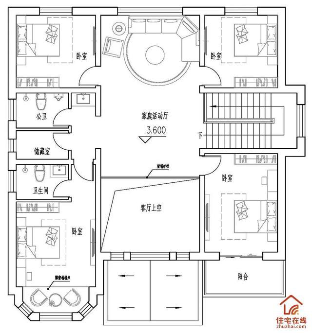 4套帶小院子的農村住宅戶型圖，2款傳統(tǒng)，2款時尚