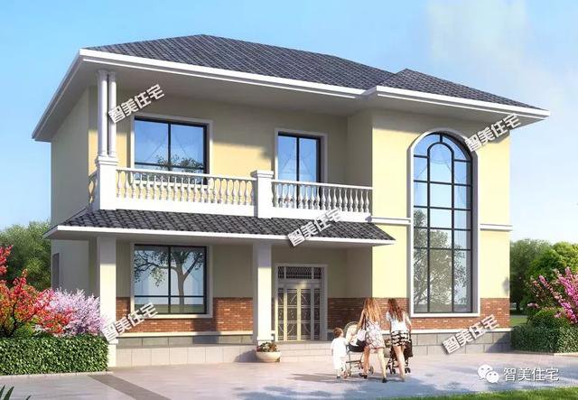 面寬13米的兩層小別墅戶型方案圖，主體20多萬