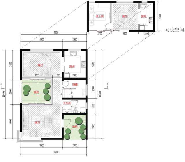 浙江地區(qū)科學實用的農(nóng)村自建房戶型設計，帶小院子