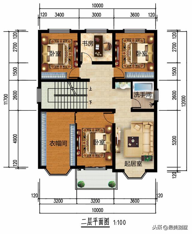 3款120平的簡(jiǎn)歐農(nóng)村房子戶型方案圖，50萬(wàn)預(yù)算足矣