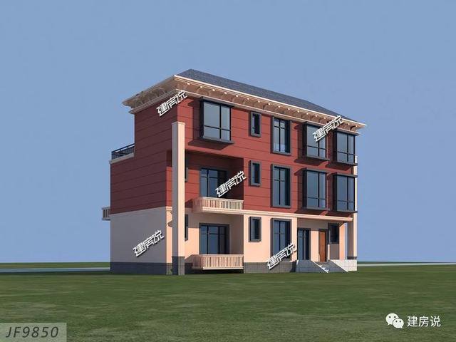 占地123平新中式農(nóng)村房子設(shè)計方案圖，住在里面睡覺到能笑醒