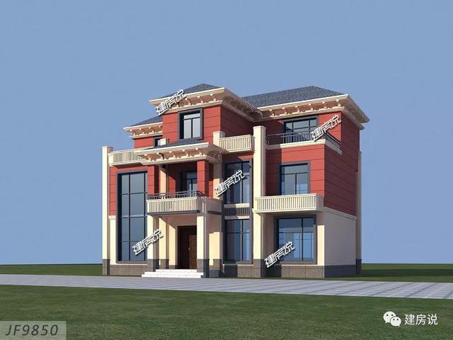 占地123平新中式農(nóng)村房子設(shè)計方案圖，住在里面睡覺到能笑醒