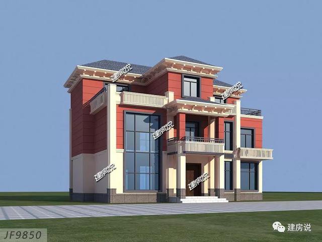 占地123平新中式農(nóng)村房子設(shè)計方案圖，住在里面睡覺到能笑醒