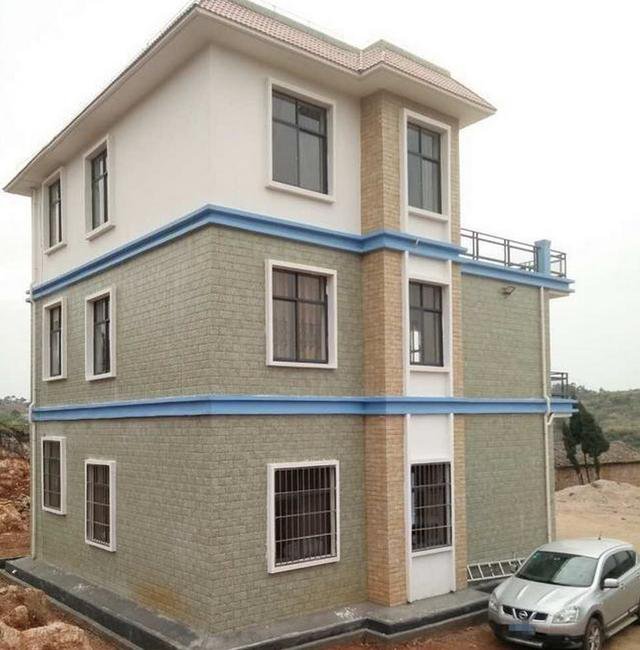 農(nóng)村三層平屋頂樓房建造實拍，完工圖真漂亮，總共花了59萬