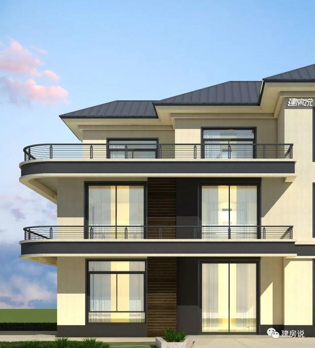 80后和90后喜歡的三層現(xiàn)代樓房戶型圖，城市房價高，回老家建一棟