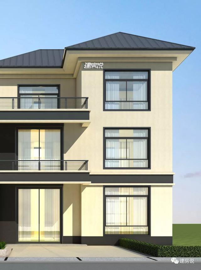 80后和90后喜歡的三層現(xiàn)代樓房戶型圖，城市房價高，回老家建一棟