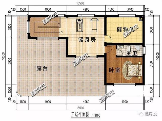 80后和90后喜歡的三層現(xiàn)代樓房戶型圖，城市房價高，回老家建一棟
