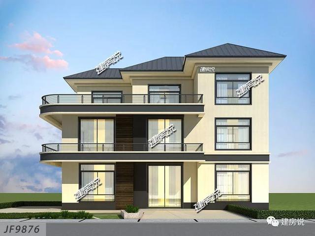 80后和90后喜歡的三層現(xiàn)代樓房戶型圖，城市房價高，回老家建一棟