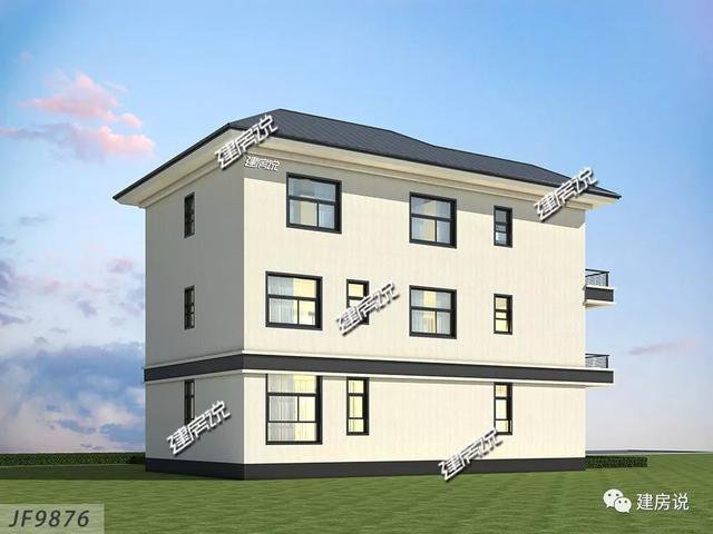 80后和90后喜歡的三層現(xiàn)代樓房戶型圖，城市房價高，回老家建一棟