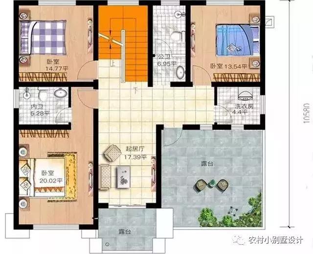 16款農(nóng)村兩層住宅鄉(xiāng)墅戶(hù)型圖，顏值比較高