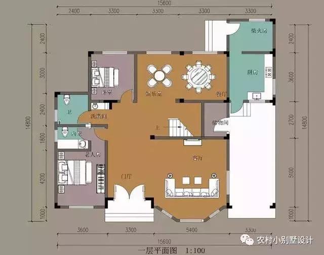 16款農(nóng)村兩層住宅鄉(xiāng)墅戶(hù)型圖，顏值比較高