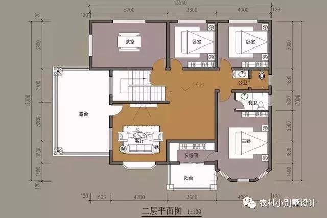 16款農(nóng)村兩層住宅鄉(xiāng)墅戶(hù)型圖，顏值比較高