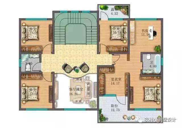 16款農(nóng)村兩層住宅鄉(xiāng)墅戶(hù)型圖，顏值比較高