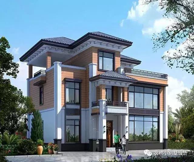 16款農(nóng)村兩層住宅鄉(xiāng)墅戶(hù)型圖，顏值比較高