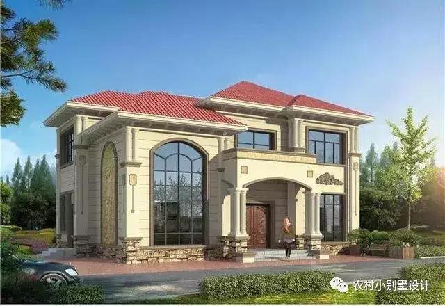 16款農(nóng)村兩層住宅鄉(xiāng)墅戶(hù)型圖，顏值比較高