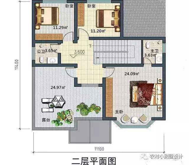 16款農(nóng)村兩層住宅鄉(xiāng)墅戶(hù)型圖，顏值比較高