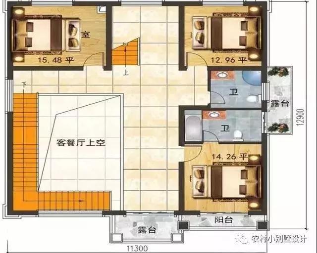 16款農(nóng)村兩層住宅鄉(xiāng)墅戶(hù)型圖，顏值比較高