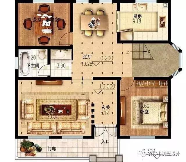 16款農(nóng)村兩層住宅鄉(xiāng)墅戶(hù)型圖，顏值比較高