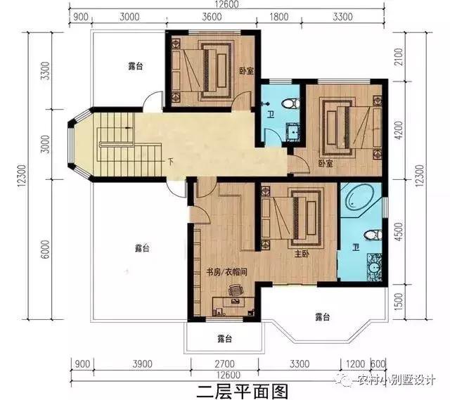 16款農(nóng)村兩層住宅鄉(xiāng)墅戶(hù)型圖，顏值比較高
