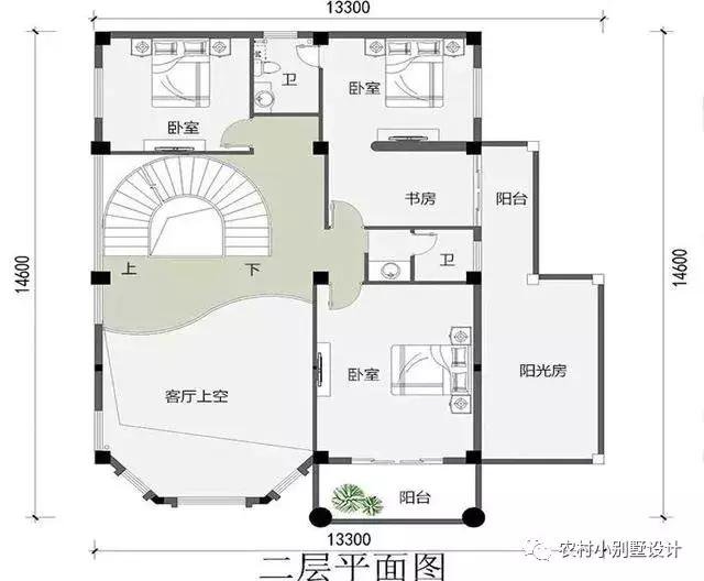 16款農(nóng)村兩層住宅鄉(xiāng)墅戶(hù)型圖，顏值比較高