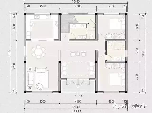 16款農(nóng)村兩層住宅鄉(xiāng)墅戶(hù)型圖，顏值比較高