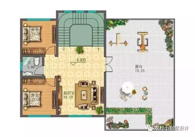 16款農(nóng)村兩層住宅鄉(xiāng)墅戶(hù)型圖，顏值比較高