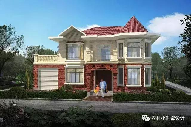 16款農(nóng)村兩層住宅鄉(xiāng)墅戶(hù)型圖，顏值比較高