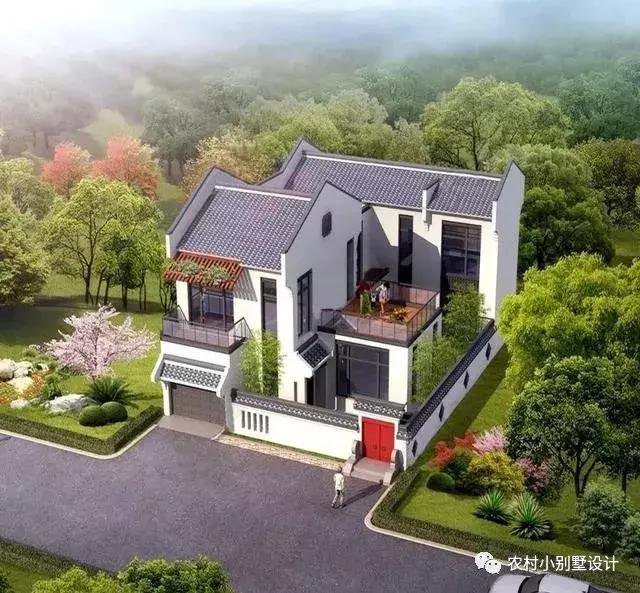 16款農(nóng)村兩層住宅鄉(xiāng)墅戶(hù)型圖，顏值比較高