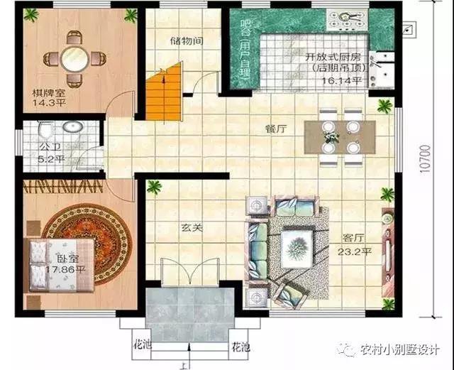 16款農(nóng)村兩層住宅鄉(xiāng)墅戶(hù)型圖，顏值比較高