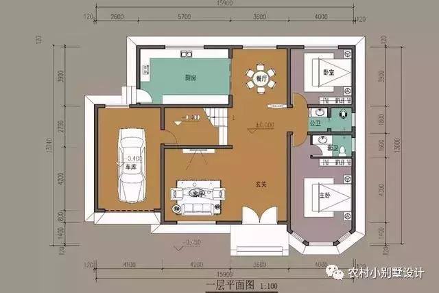 16款農(nóng)村兩層住宅鄉(xiāng)墅戶(hù)型圖，顏值比較高