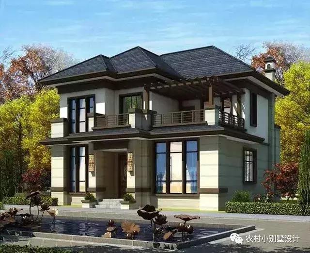 16款農(nóng)村兩層住宅鄉(xiāng)墅戶(hù)型圖，顏值比較高