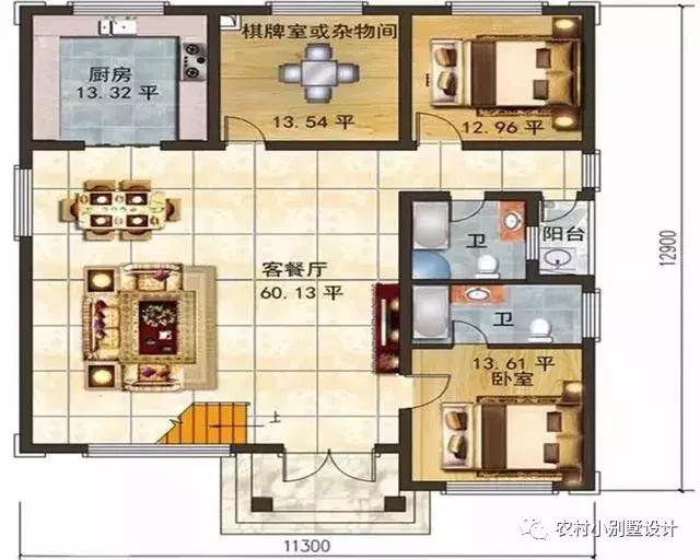 16款農(nóng)村兩層住宅鄉(xiāng)墅戶(hù)型圖，顏值比較高