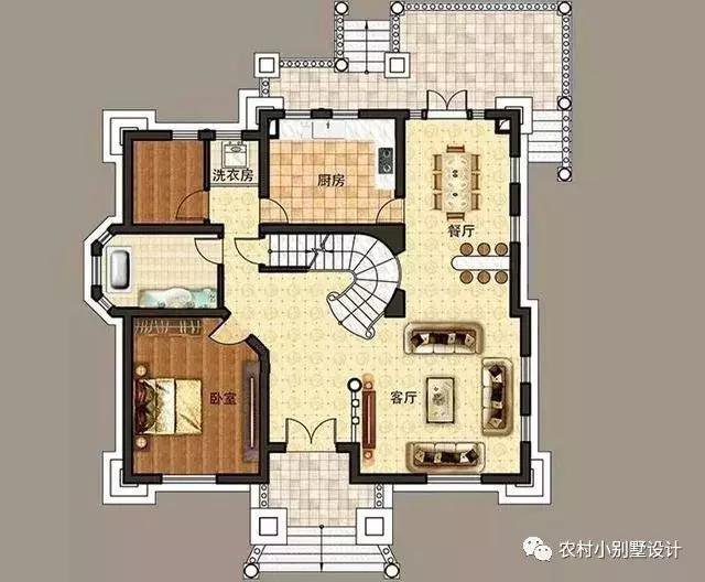 16款農(nóng)村兩層住宅鄉(xiāng)墅戶(hù)型圖，顏值比較高