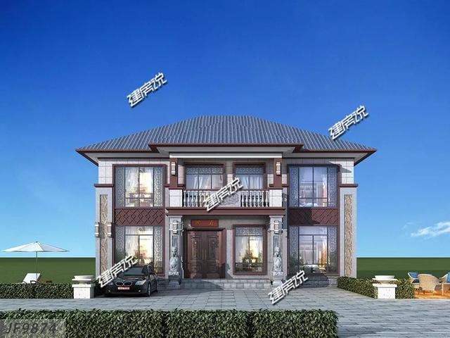 35萬新中式別墅戶型圖，農(nóng)村自己按圖選這套顏值高