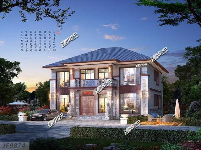 35萬新中式別墅戶型圖，農(nóng)村自己按圖選這套顏值高