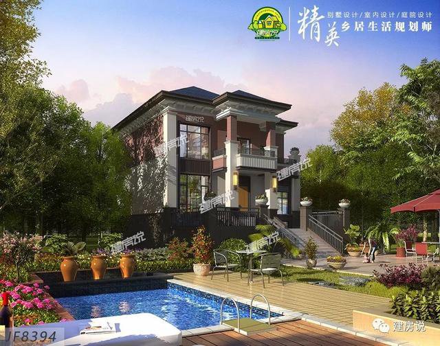 幾款新中式風格民宅外觀圖展示，一層的做成新中式照樣漂亮