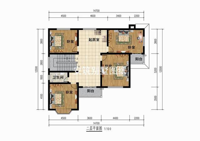 帶土灶房的農(nóng)村二層住宅戶(hù)型圖，農(nóng)村建很方便