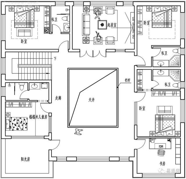 農(nóng)村自建二層養(yǎng)老住宅戶型圖，比買房便宜多了