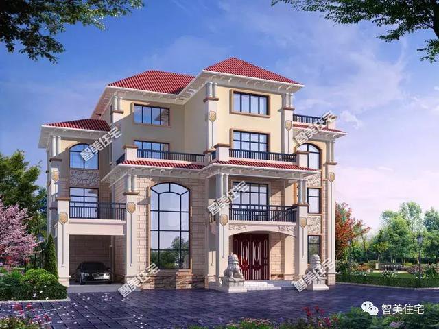 層次分明的兩層半歐式戶型方案圖，客廳中空復(fù)式