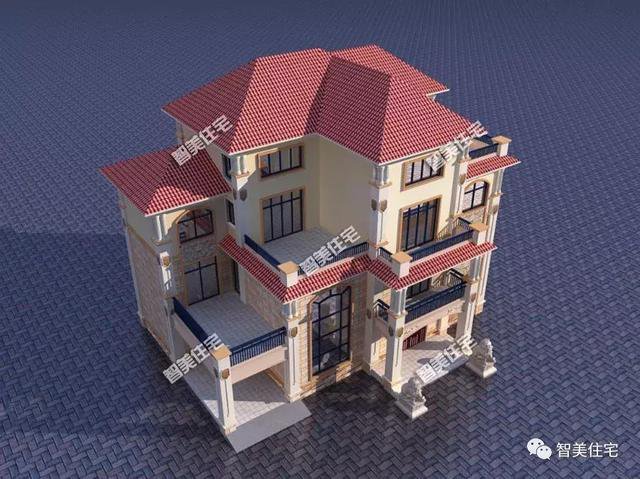 層次分明的兩層半歐式戶型方案圖，客廳中空復(fù)式