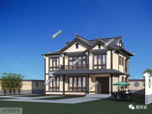 120多平方兩層半仿古住宅方案戶型圖，成功人士喜歡的風格