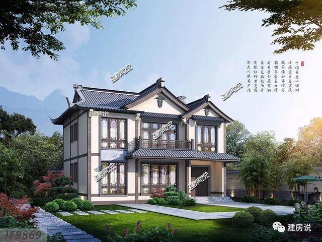 120多平方兩層半仿古住宅方案戶型圖，成功人士喜歡的風格