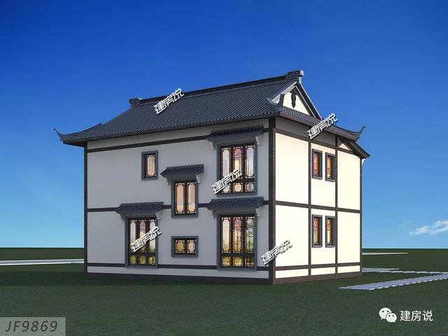 120多平方兩層半仿古住宅方案戶型圖，成功人士喜歡的風格