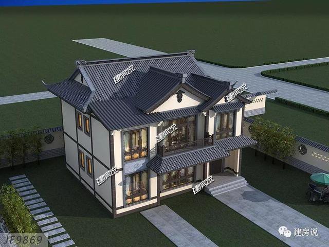 120多平方兩層半仿古住宅方案戶型圖，成功人士喜歡的風格