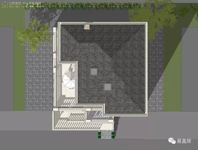 帶架空層的三層歐式自建鄉(xiāng)村房子戶型圖，造價100萬左右