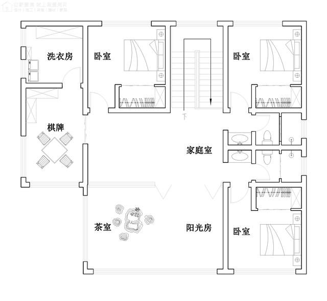 安徽老家自建農(nóng)村二層住宅戶型圖，帶小院，享受愜意生活