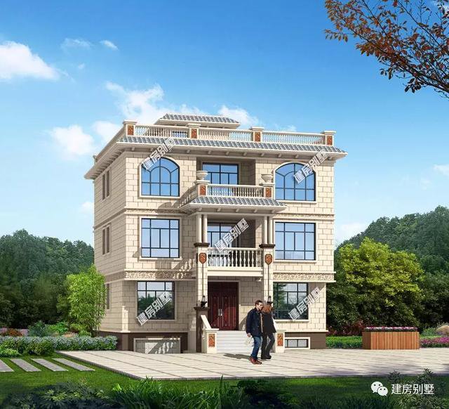 帶地下室設(shè)計的兩棟自建房，第一棟建造浙江農(nóng)村