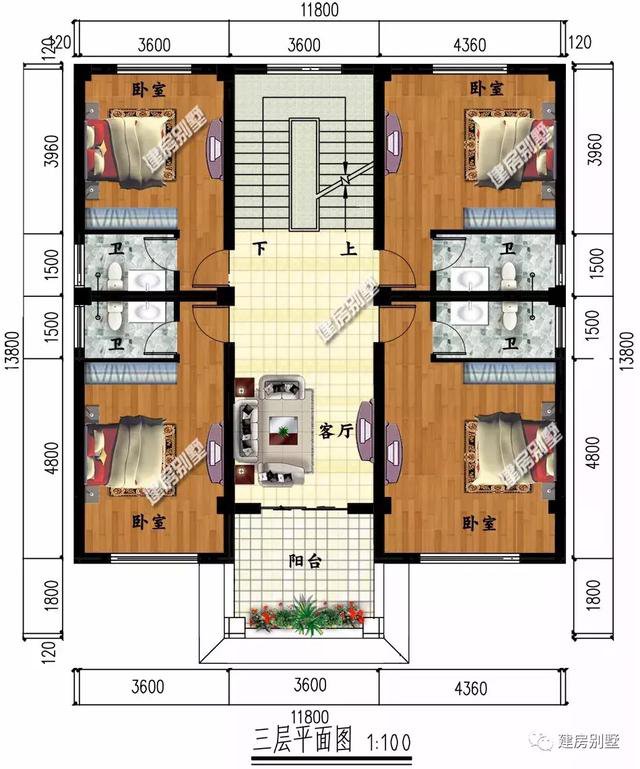 帶地下室設(shè)計的兩棟自建房，第一棟建造浙江農(nóng)村
